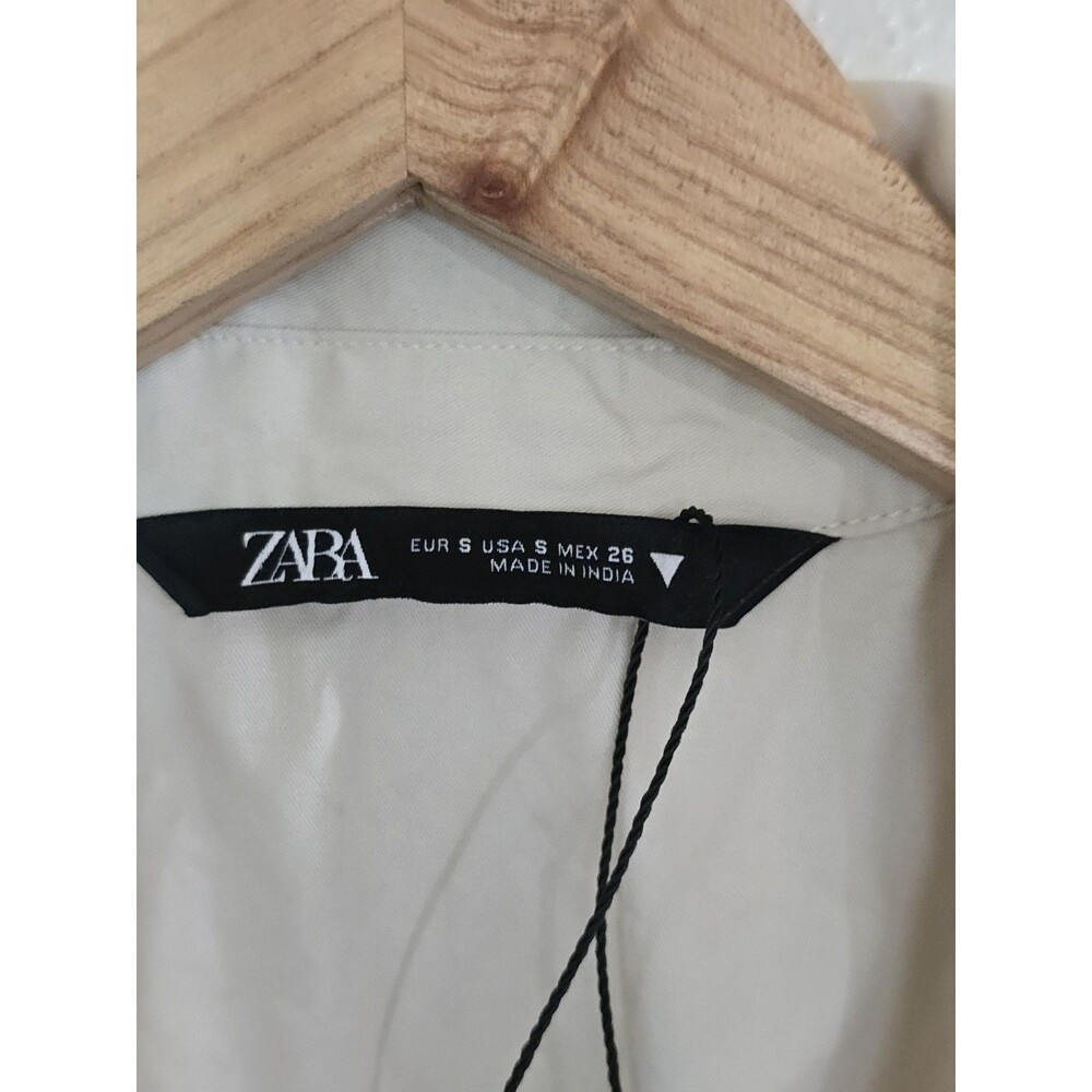 Zara Cream Short-Sleeve Utility Jumpsuit - Picture 9 of 12